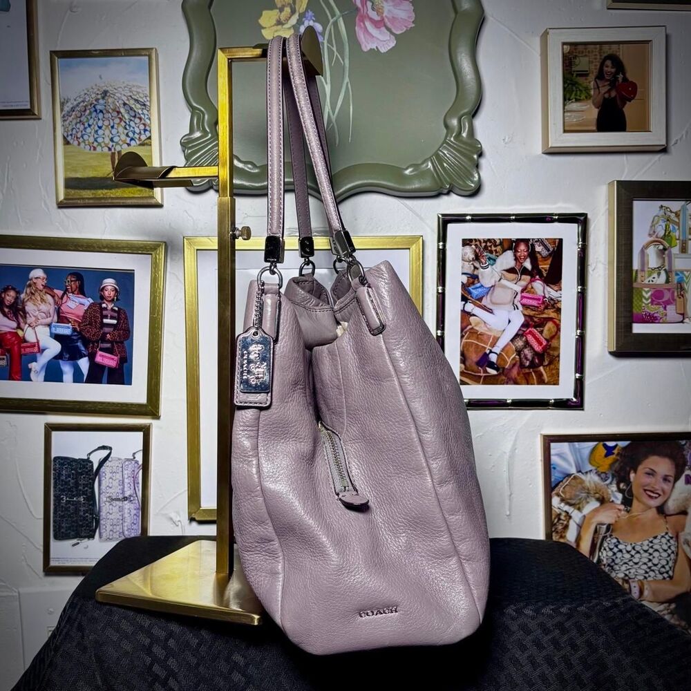 Coach Madison Leather Shoulder Tote Bag